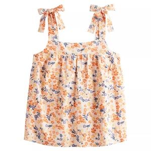 Sonoma- Floral Print Flowy Tie-Strap Tank Top (NWOT)